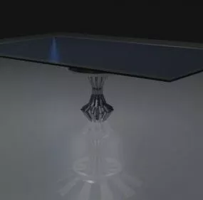 Glass Table Decorative Leg 3d model