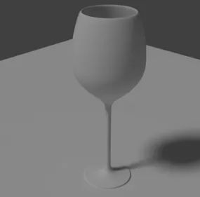 Wine Glass Lowpoly 3d model