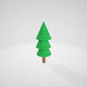 Lowpoly Simple Cartoon Tree 3d model