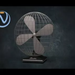 Circle Desk Fan 3d model
