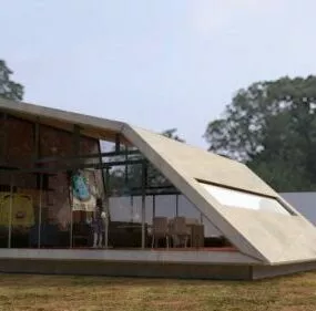 Glass House Modern 3d model