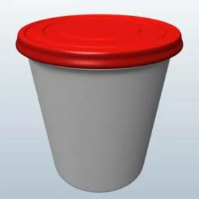 Plastic Cylinder Food Storage 3d model