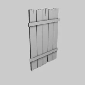 Fence Wooden 3d model