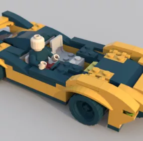 Racing Lego Car 3d model
