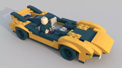 Racing Lego Car 3d model Racing Lego Car 3d model