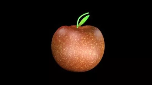 Glass Apple Fruit 3d model