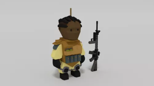 Lowpoly Rigged Soldier 3d model Lowpoly Rigged Soldier 3d model
