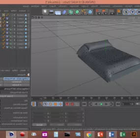 Single Bed With Blanket 3d model