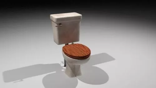 Toilet Sanitary Smooth Edge 3d model