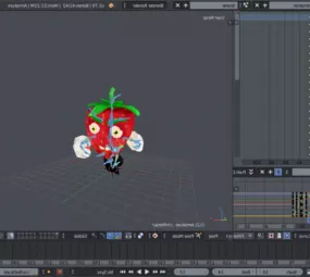 Strawberry Character 3d model