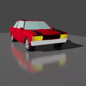 Sedan Car Lowpoly Design 3d model