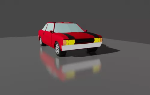 Sedan Car Lowpoly Design 3d model Sedan Car Lowpoly Design 3d model