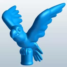 Parrot Statue Lowpoly 3d model
