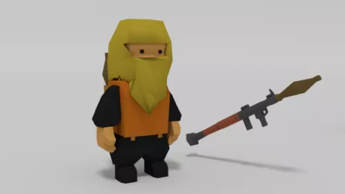 Machine Gun Toy 3d model