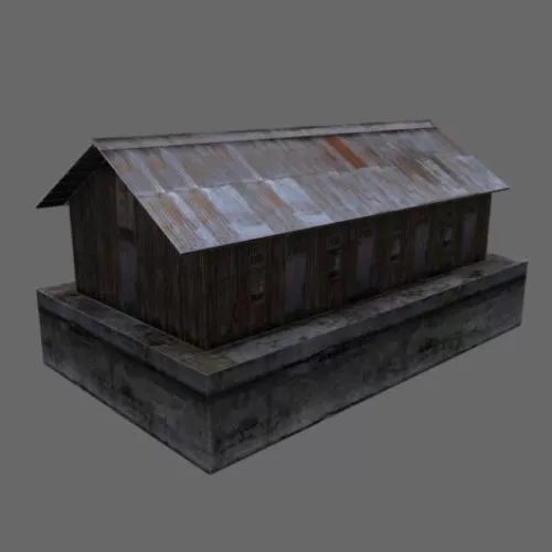Old House Rusty Roof 3d model Old House Rusty Roof 3d model