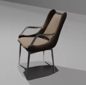Simple Chair Metal Frame 3d model