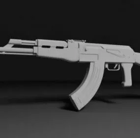 Ak47 Lowpoly 3d model