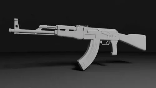 Ak47 Lowpoly 3d model Ak47 Lowpoly 3d model