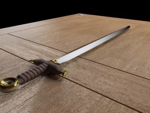Ruby Sword Game Weapon 3d model