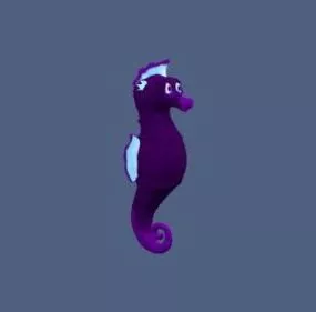 Animal Seahorse Lowpoly 3d model