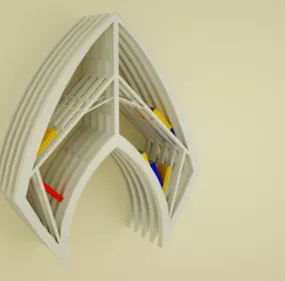 Bookshelf Decoration 3d model
