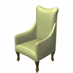 High Back Green Chair 3d model