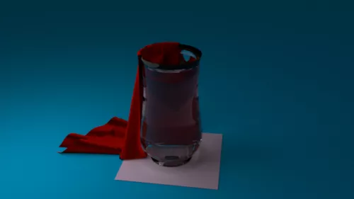 Glass Vase With Cloth 3d model Glass Vase With Cloth 3d model