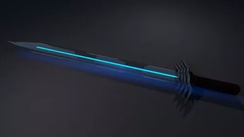 Fire Sword Gaming Weapon 3d model
