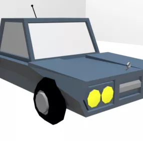 Lowpoly Cartoon Simple Car 3d model