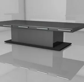 Office Black Desk 3d model