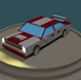 Race Car Lowpoly Design 3d model