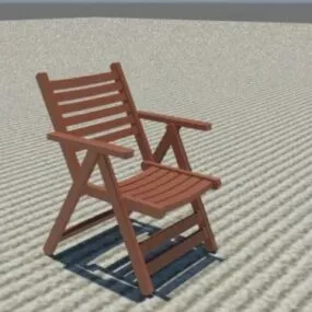 Wood Folding Chair 3d model