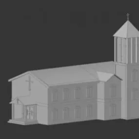Church Lowpoly Building 3d model