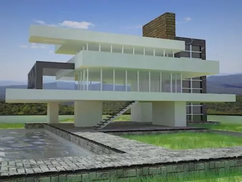 Factory House Building 3d model