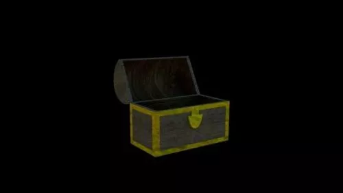 Old Chest With Lock 3d model