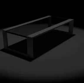 Simple Black Table 3d model