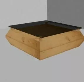 Coffee Table Square Shaped 3d model
