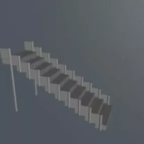Iron Stairs V1 3d model