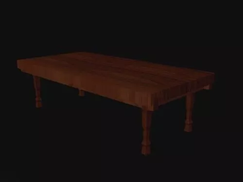 Rectangular Coffee Table Wood 3d model Rectangular Coffee Table Wood 3d model