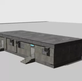 Shop Center Building 3d model