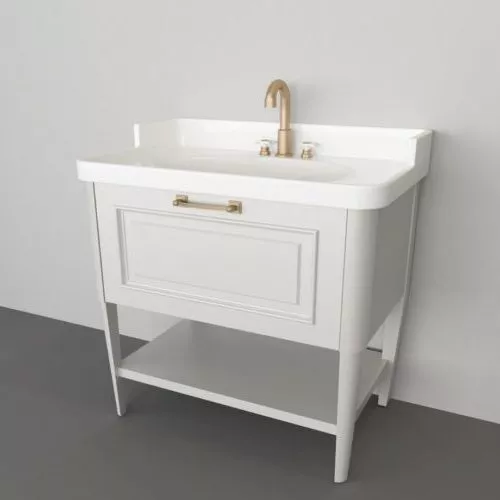 Washbasin With Table Chair And Cabinet 3d model