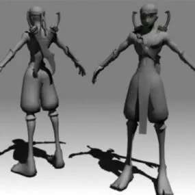 Ninja Girl Warrior 3d model