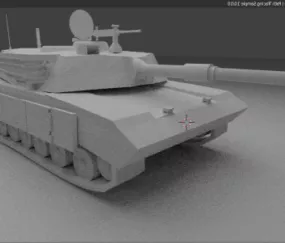 Modern Tank Design 3d model