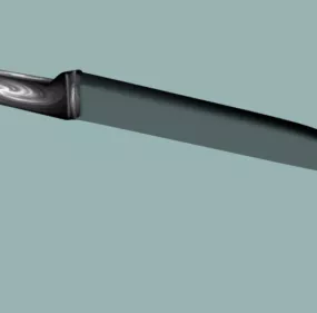 Short Knife For Kitchen 3d model