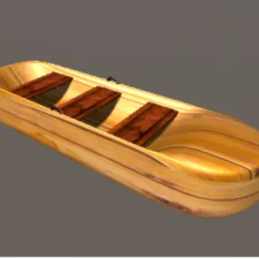 Boat Wooden 3d model