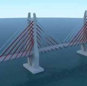 Cable-stayed Bridge 3d model