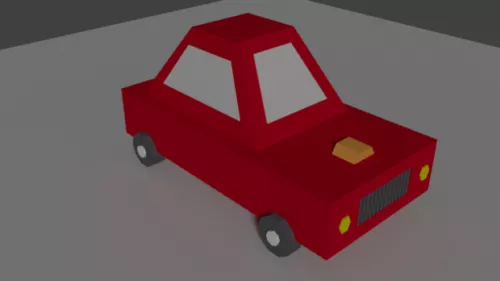 Lowpoly Red Car Gaming Style 3d model Lowpoly Red Car Gaming Style 3d model