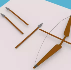 Cartoon Bow Weapon 3d model