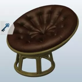 Papasan Chair Furniture 3d model
