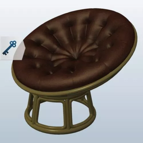 Papasan Chair Furniture 3d model Papasan Chair Furniture 3d model